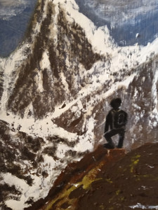 Christine P, Mountain scene, small canvas, acrylic_.jpg